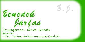 benedek jarfas business card